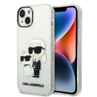 Karl Lagerfeld KLHCP14MHNKCTGT iPhone 14 Plus / 15 Plus 6,7" transparent hardcase Gliter Karl&Choupette