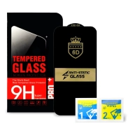Szkło hartowane profilowane 6D do iPhone 16 Pro Max Ecobox ramka czarna
