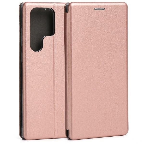 Beline Etui Book Magnetic Samsung S23 Ultra S918 różowo-złoty/rose gold