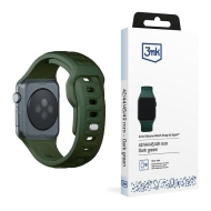 Pasek 3MK Silicone Watch Strap Ciemnozielony/Dark Green dla Apple Watch 42/44/45/49mm