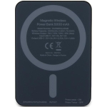 Guess Powerbank indukcyjny 15W GUPBM5AL4DMK 5000mAh czarny/black MagSafe 4G Strassed Metal Logo