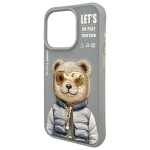 Nimmy etui iPhone 15 Pro 6.1" szary/gray Cool&Cute 2.0 Bear