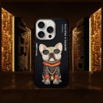 Nimmy etui iPhone 16 Pro 6.3" czarny/black Glasses Cool Dog