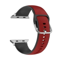 Beline pasek Apple Watch Silico Leather 38/40/41mm czerwono-czarny/red-black box