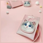 Nimmy portfel na karty rozowypink Big Eyed Pet 2.0 Cat-6.webp