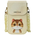 Nimmy torebka na telefon khaki Big Eyed Pet 2.0 Cat-1.webp