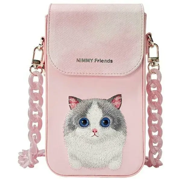 Nimmy torebka na telefon rozowy-pink Big Eyed Pet 2.0 Cat-9.webp
