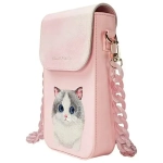 Nimmy Zestaw 3w1 torebka na telefon plus portfel plus etui na lokalizator rozowy-pink Big Eyed Pet 2.0 Cat-2.webp