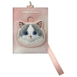 Nimmy Zestaw 3w1 torebka na telefon plus portfel plus etui na lokalizator rozowy-pink Big Eyed Pet 2.0 Cat-4.webp