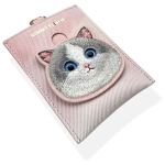 Nimmy Zestaw 3w1 torebka na telefon plus portfel plus etui na lokalizator rozowy-pink Big Eyed Pet 2.0 Cat-8.webp