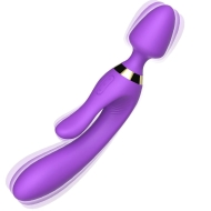 Masażer - różdżka - wibrator królik - 9 trybów - 23 cm - fioletowy
