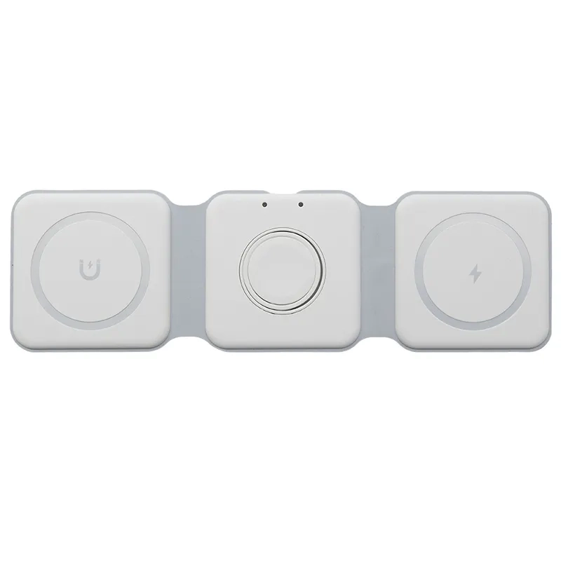 Ładowarka bezprzewodowa indukcyjna 3w1 Ecobox Magsafe 15 W biała