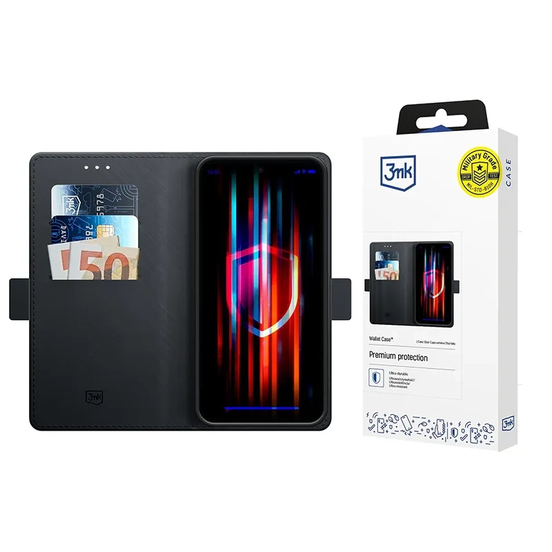 Etui z klapką do Samsung Galaxy S25 3mk Wallet Case czarne