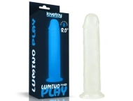 Dildo LEDowe Duże Podświetlane na Przyssawce 20 cm
