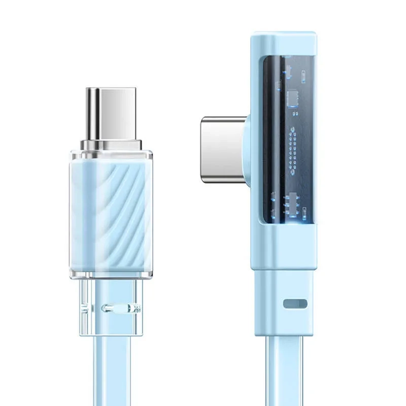 Kabel USB-C / USB-C Mcdodo CA-3452 PD 65 W 90 stopni 1,2 m niebieski