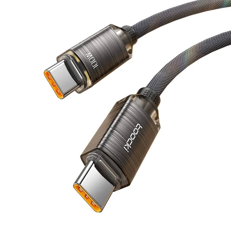 Kabel USB-C / USB-C Toocki TXCTT1- SJ01-B 1 m FC 100 W czarny