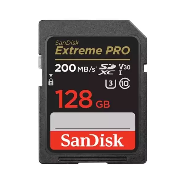 Karta pamięci SanDisk Extreme PRO SDXC 128 GB 200/90 MB/s C10 V30 UHS-I U3