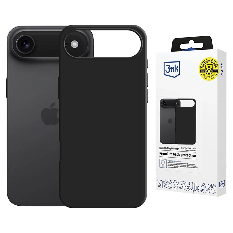 Etui 3MK Hardy MagSilicone do Apple iPhone 17 Air Grafitowy - Graphite
