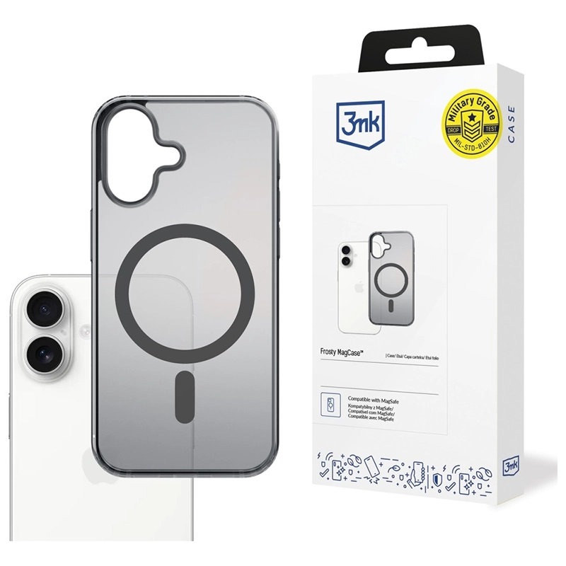 Etui 3MK Frosty MagCase do Apple iPhone 17 Czarny - Black