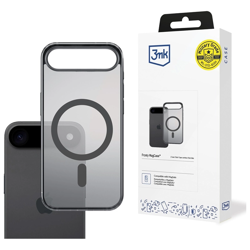 Etui 3MK Frosty MagCase do Apple iPhone 17 Air Czarny - Black