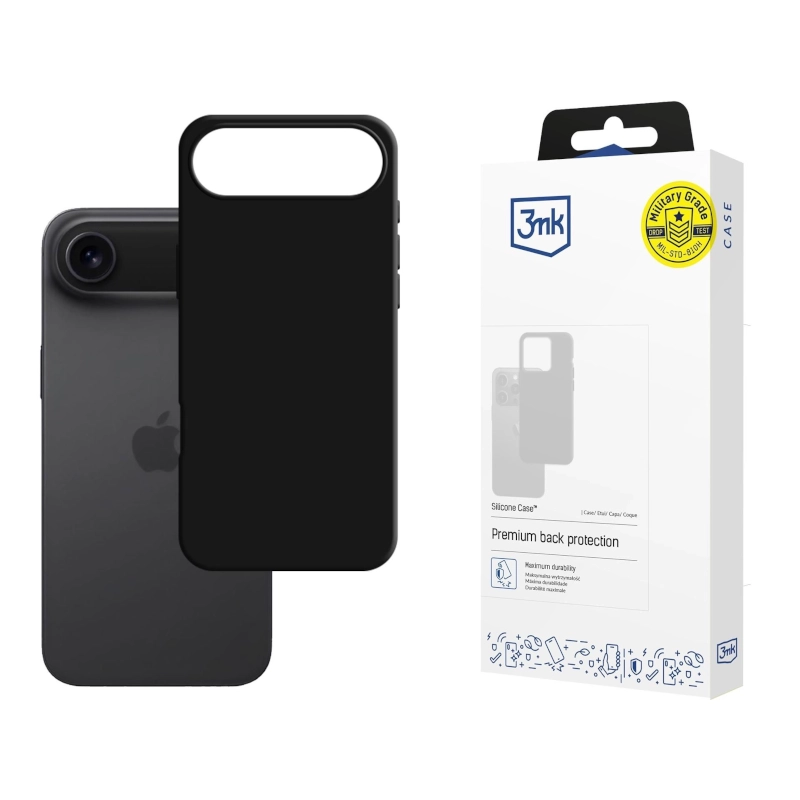 Etui 3MK Silicone Case do Apple iPhone 17 Air Czarny