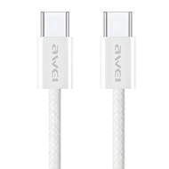 Kabel AWEI CL-219T USB-C 60 W Biały - White
