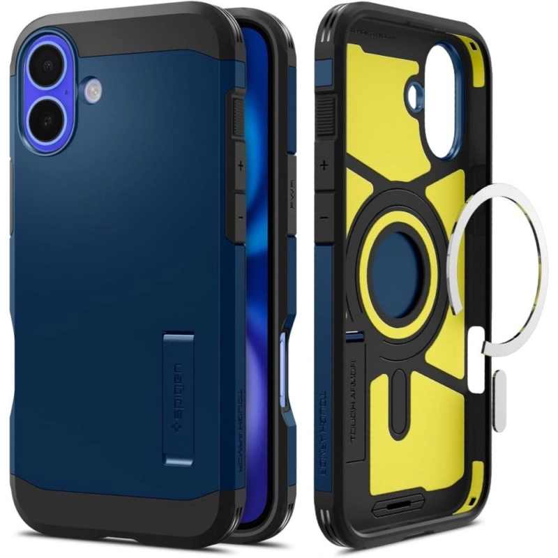 Etui Spigen Tough Armor Mag do iPhone 16 MagSafe Niebieskie - Navy Blue