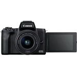 Aparat Canon EOS M50 Mark II + EF-M 15-45mm IS STM Czarny zestaw dla wideoblogera
