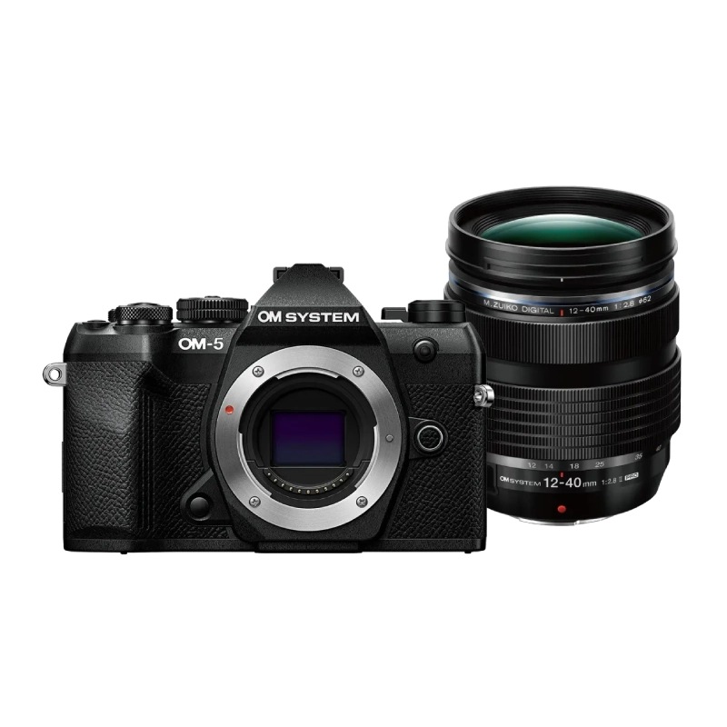 Aparat OM SYSTEM OM-5 Mark II Body Czarne + Obiektyw 12-40 mm f/2.8 PRO II