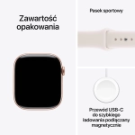 Apple Watch Series 11 (2025) GPS 46mm koperta aluminiowa Rose Gold + pasek Light Blush Sport Band M/L