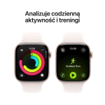 Apple Watch Series 11 (2025) GPS 46mm koperta aluminiowa Rose Gold + pasek Light Blush Sport Band M/L