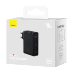 Ładowarka Baseus GaN5 Pro 2xUSB-C + USB Czarna - Black