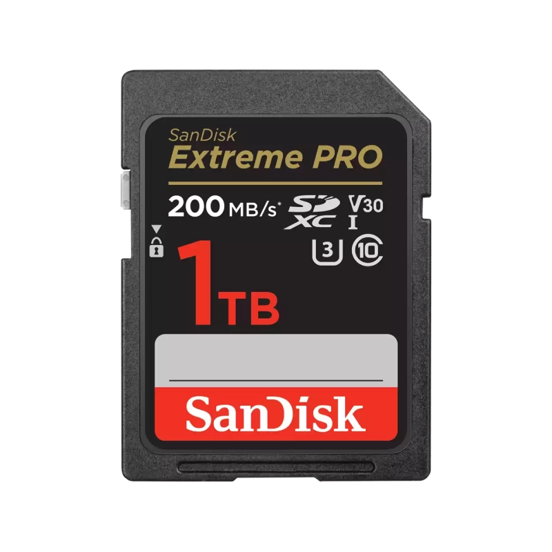 Karta pamięci SanDisk 1TB Extreme Pro SDXC - 200/140 MB/s C10 V30 UHS-I U3