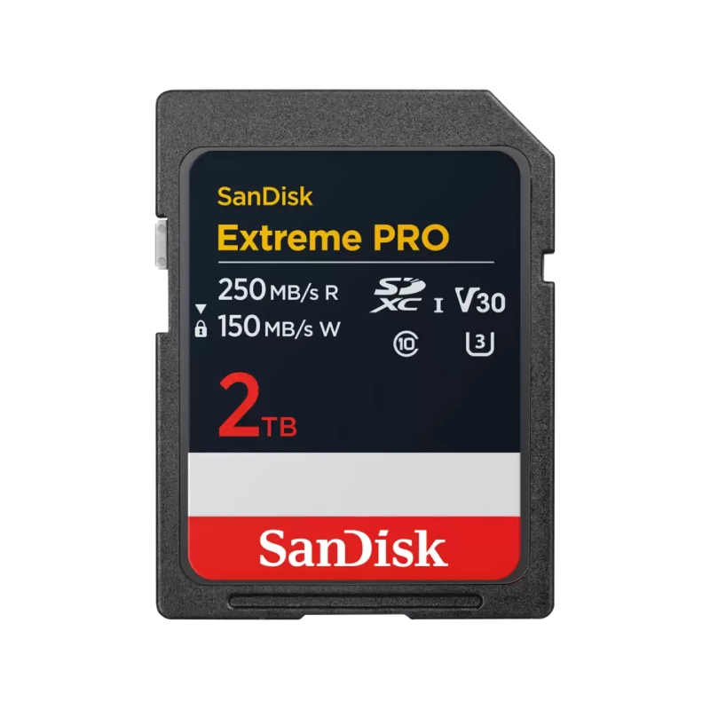 Karta pamięci SanDisk 2TB Extreme Pro SDXC - 250/150 MB/s C10 V30 UHS-I U3