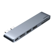 Adapter wielofunkcyjny Ugreen CM380 Szary - Gray 