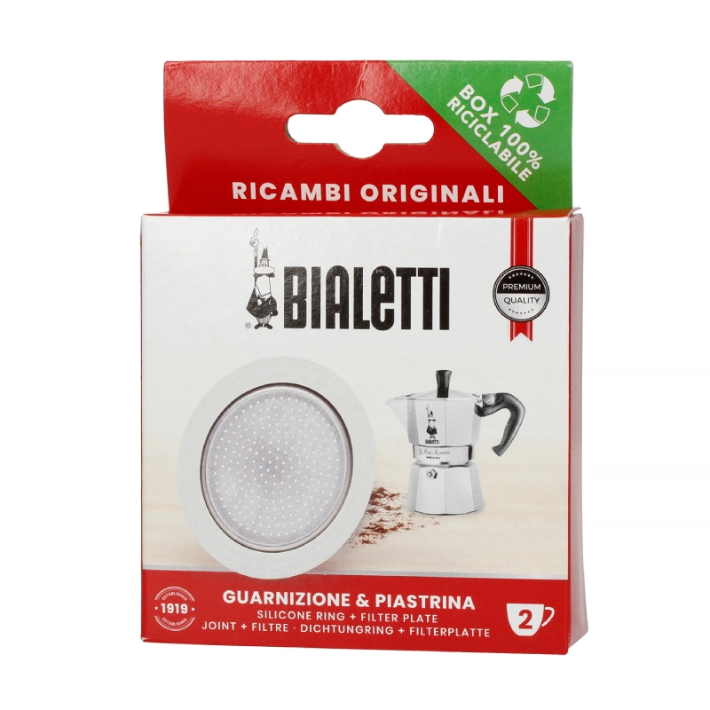 Uszczelka i sitko Bialetti do kawiarek Moka Induction 2tz