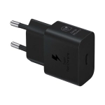 Ładowarka sieciowa Samsung GaN 25W SFC z kablem USB-C Czarna - Black
