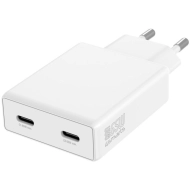 Ładowarka sieciowa 4smarts PDPlug Slim 65 W 2x USB-C Dual Biała - White