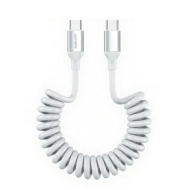 Kabel spiralny 4smarts USB-C do USB-C 240W Biały - White