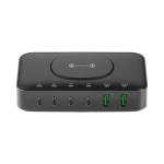 Stacja ładująca 7w1 100W MagSafe 4smarts Czarno-szara - Black and gray