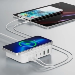 Stacja ładująca 7w1 100W MagSafe 4smarts Biała - White