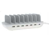 Stacja ładująca 60W 4smarts 1x USB-C 6x USB-A Biała - White