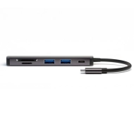 Adapter/Hub z funkcją DeX 6w1 4smarts Kosmiczna szarość - Space gray