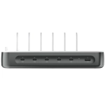 Stacja ładująca 4smarts Team 100 W 1X USB-A 5x USB-C + 6x kabel Kosmiczna szarość - Space gray