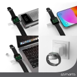 Stacja ładująca z ładowarką do Apple Watch 4smarts Qi2 Trident Biała - White