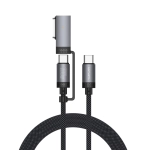 Kabel USB-C z adapterem MagSafe 4smarts ComboCord Szary - Gray