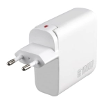 Ładowarka sieciowa podróżna z kablem zasilającym 4smarts Flex Pro 100 W Biała - White