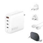 Ładowarka sieciowa podróżna z kablem zasilającym 4smarts Flex Pro 100 W Biała - White