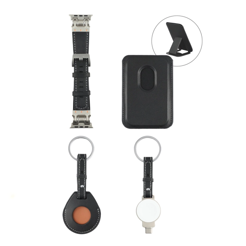 Zestaw akcesoriów do urządzeń Apple 4smarts 4 szt. Czarny - Black
