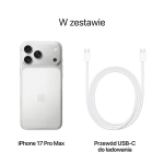 Zestaw Apple iPhone 17 Pro Max 256GB Srebrny - Refined Silver
